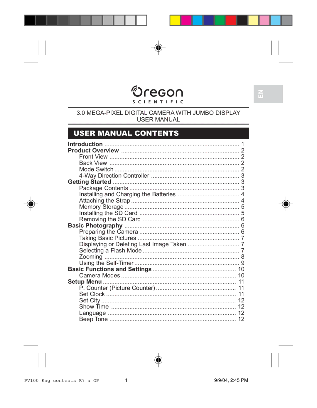 Oregon Scientific PV 100 user manual Displaying or Deleting Last Image Taken 