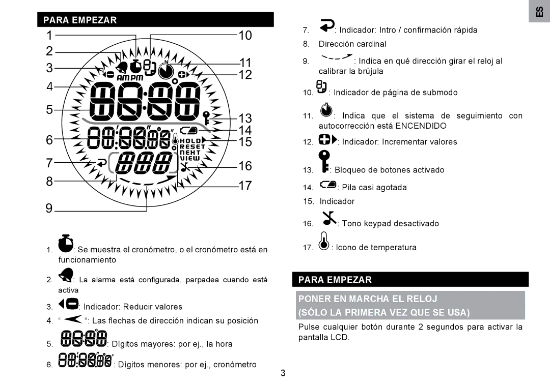 Oregon Scientific RA126 user manual Para Empezar 