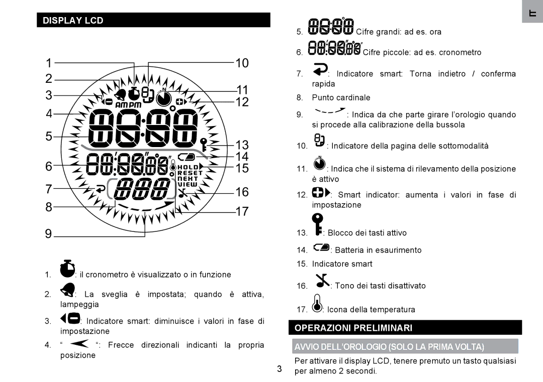 Oregon Scientific RA126 user manual Display LCD 