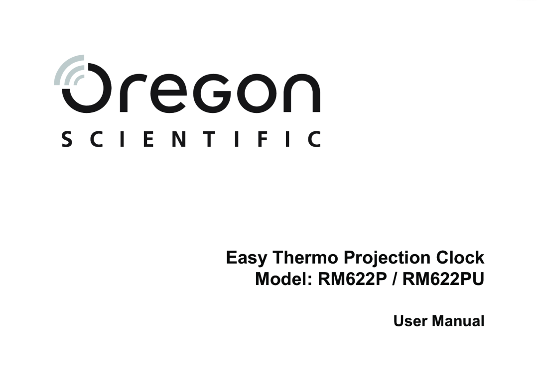 Oregon Scientific user manual Easy Thermo Projection Clock Model RM622P / RM622PU 