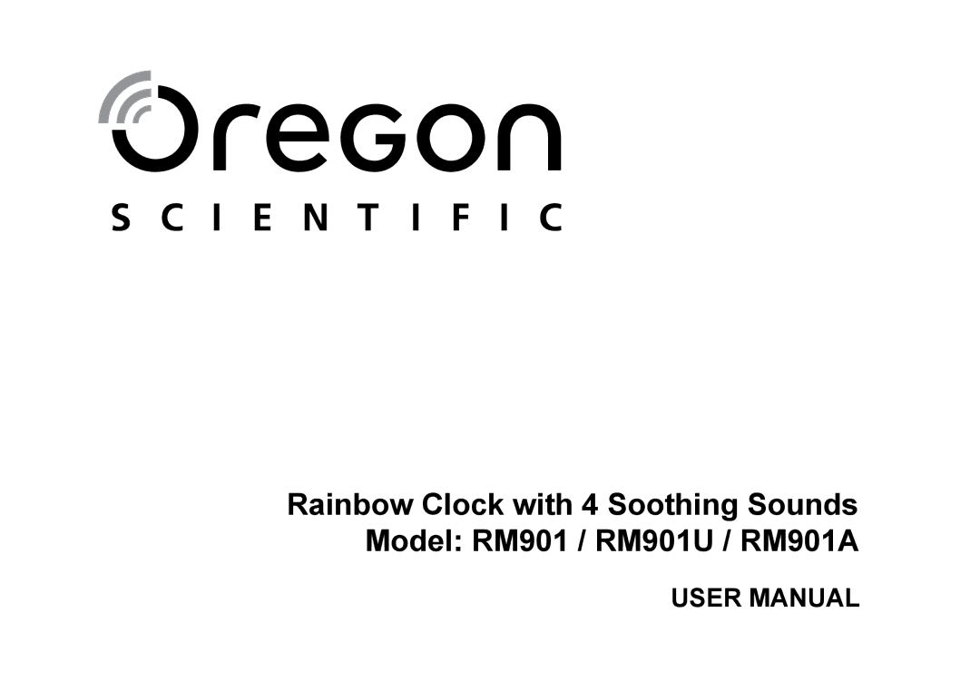 Oregon Scientific RM901A user manual 