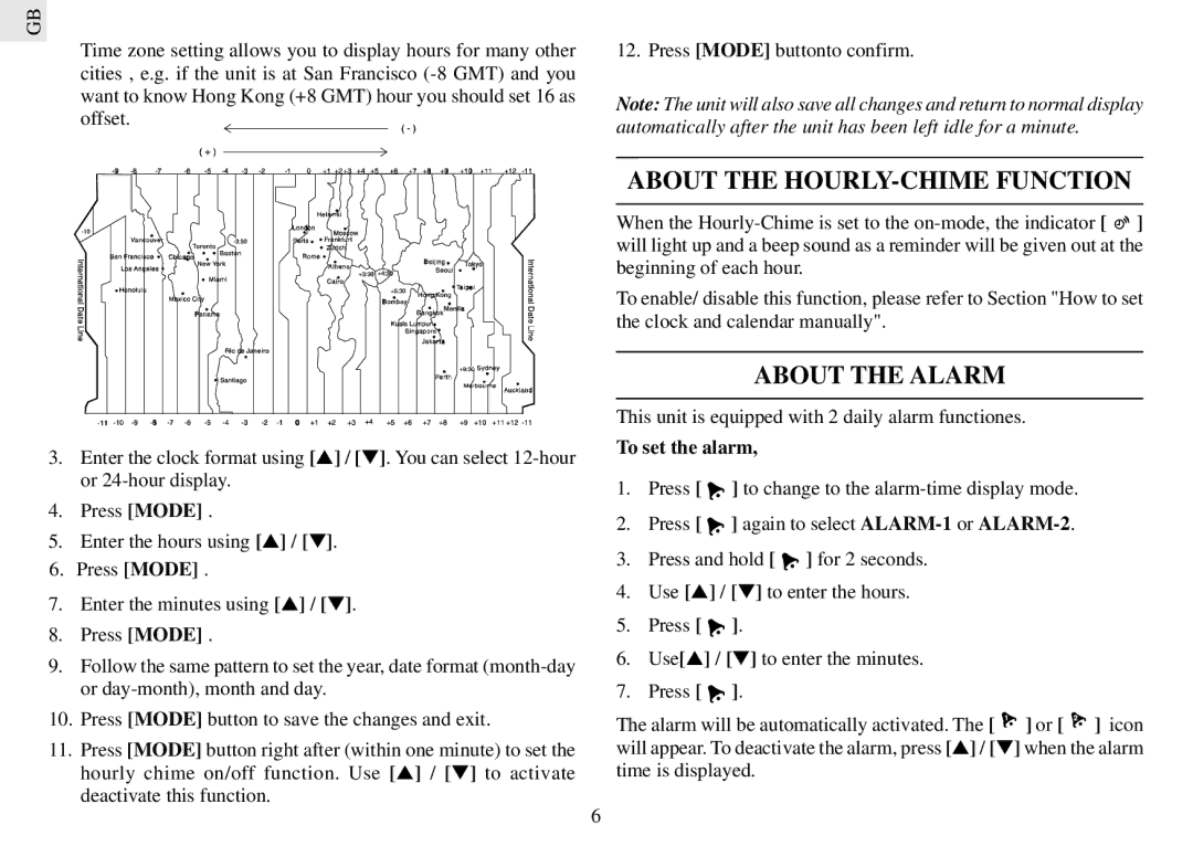 Oregon Scientific RMB383A user manual Press, On/off function. Use, To set the alarm, Time is displayed 