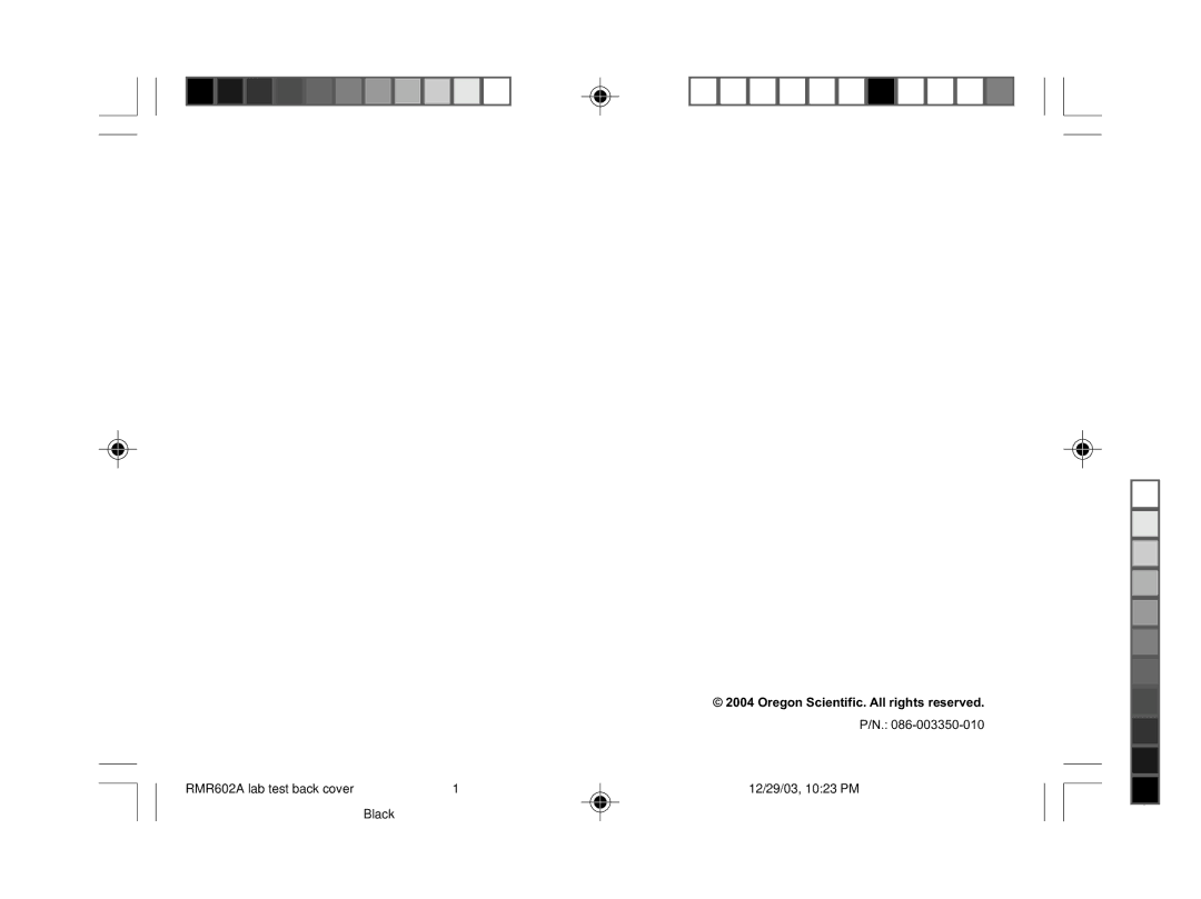 Oregon Scientific RMR602A user manual Oregon Scientific. All rights reserved 