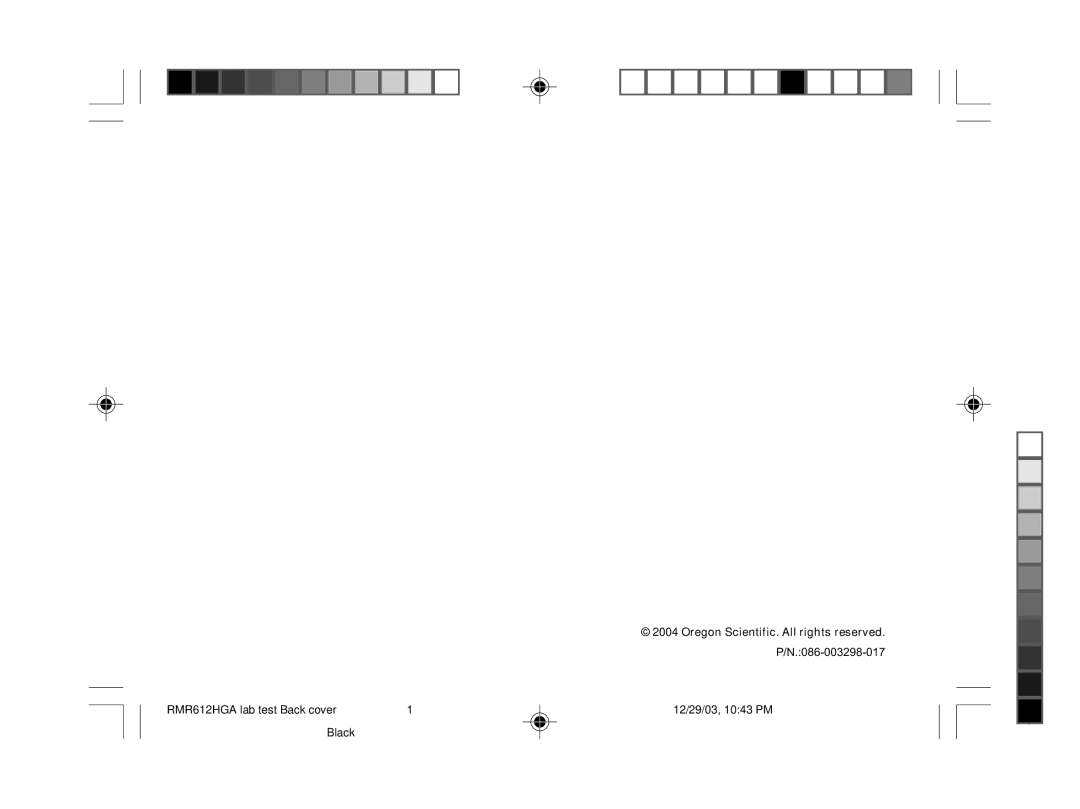 Oregon Scientific RMR612HGA user manual Oregon Scientific. All rights reserved 