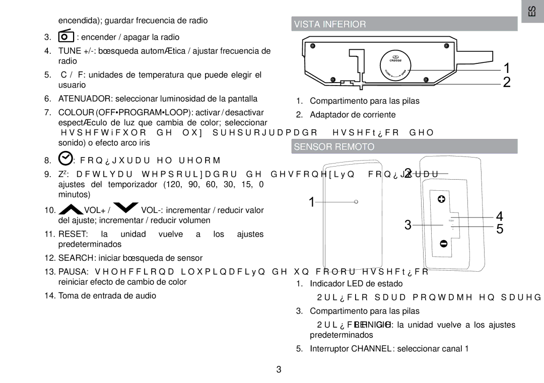 Oregon Scientific RRM902 user manual Vista Inferior, Sensor Remoto 