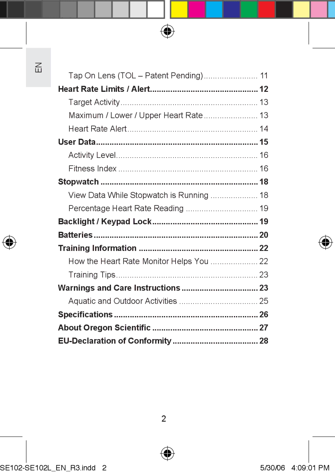 Oregon Scientific SE102L user manual Heart Rate Limits / Alert 