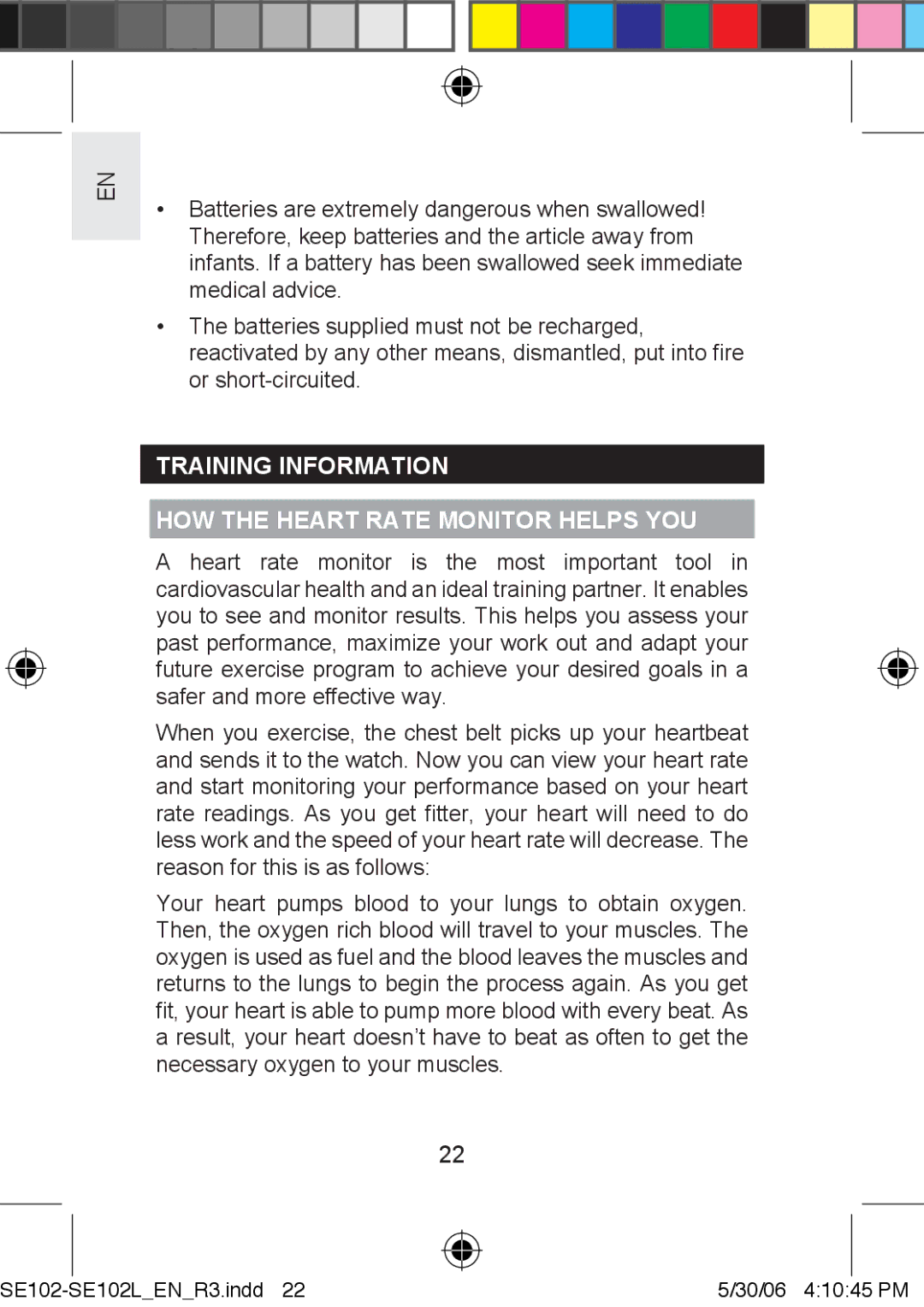 Oregon Scientific SE102L user manual Training Information, HOW the Heart Rate Monitor Helps YOU 