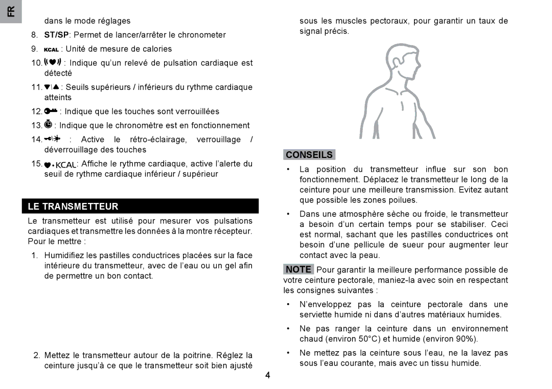 Oregon Scientific SE122 user manual LE Transmetteur, Conseils 