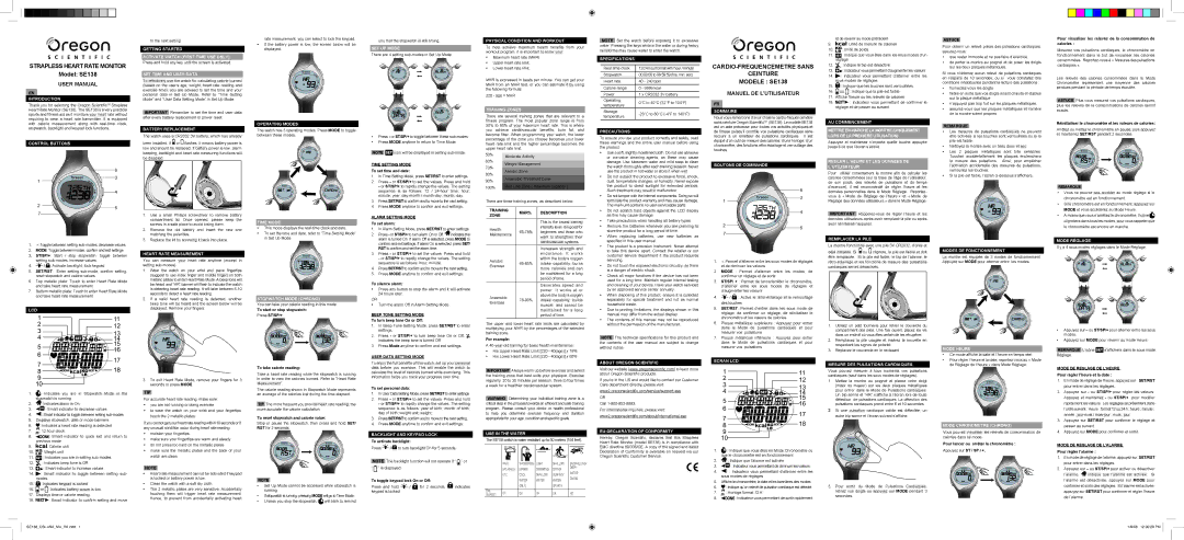 Oregon Scientific SE138 user manual Introduction, Control Buttons, Getting Started Activate Watch First Time USE only, Lcd 