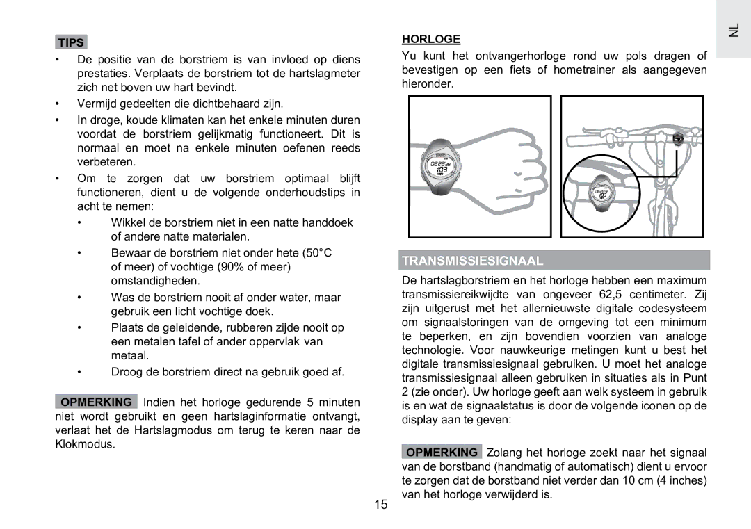 Oregon Scientific SE188 user manual Transmissiesignaal, Horloge 