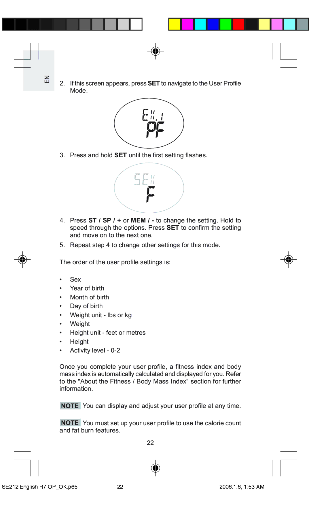 Oregon Scientific SE212 / SE232 user manual SE212 English R7 OPOK.p65 2006.1.6, 153 AM 