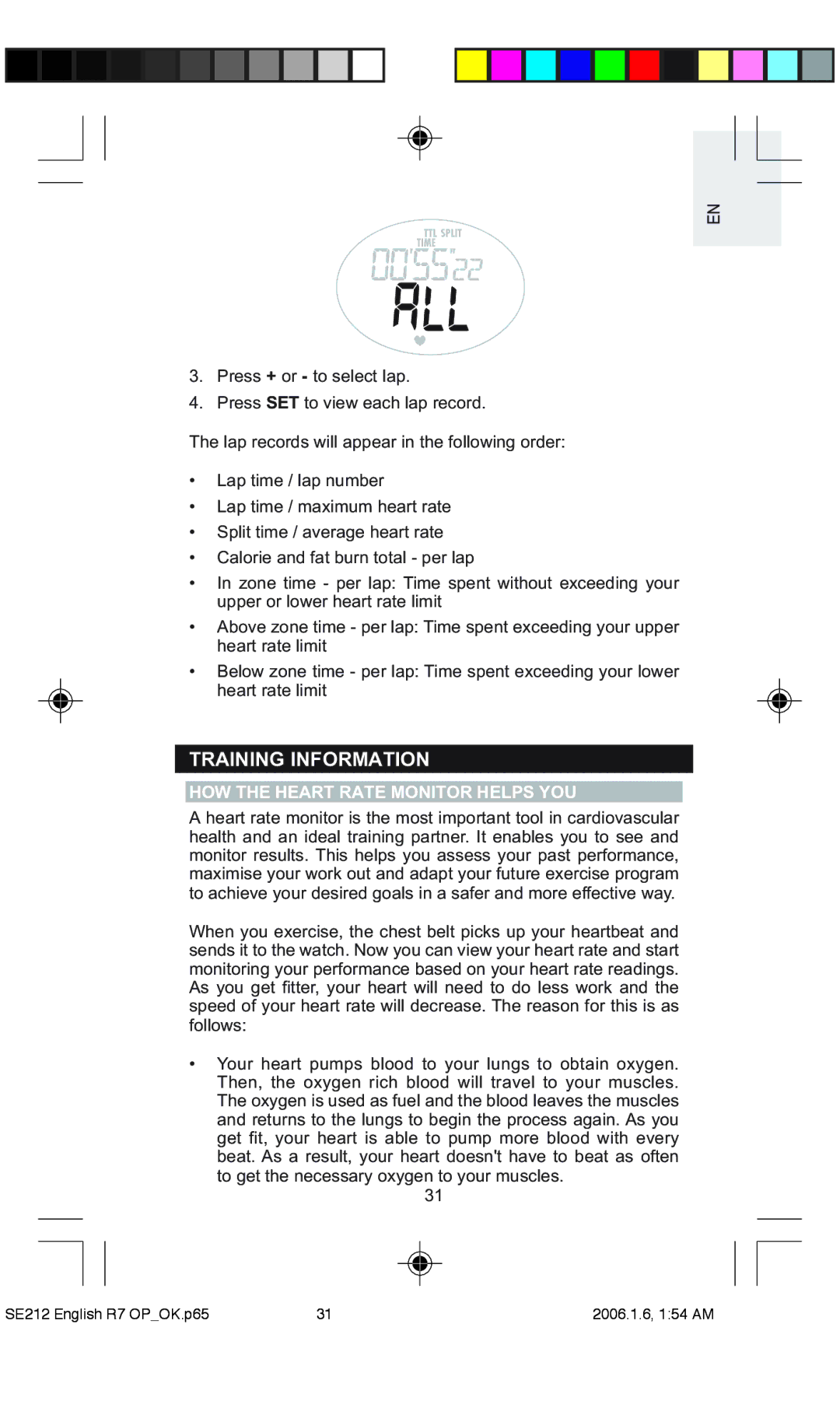 Oregon Scientific SE212 / SE232 user manual Training Information, HOW the Heart Rate Monitor Helps YOU 