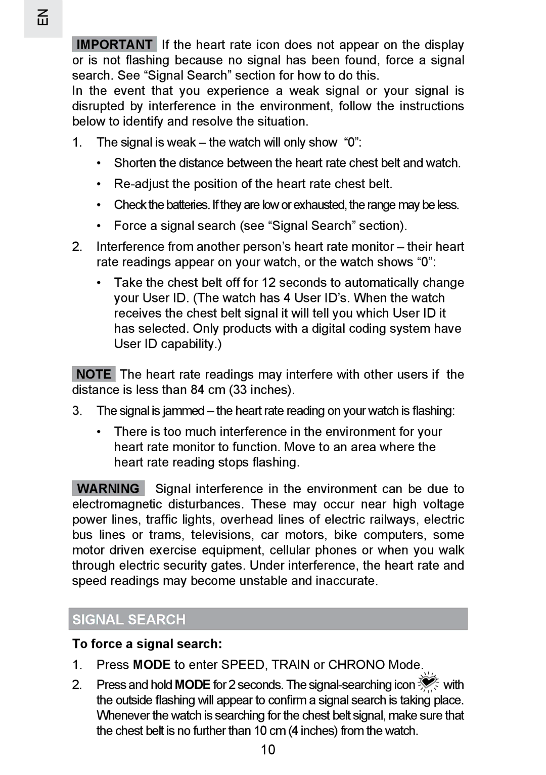 Oregon Scientific SE300 manual Signal Search, To force a signal search 