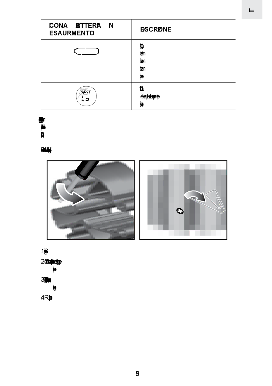 Oregon Scientific SE300 manual Per sostituire la batteria dell’orologio 