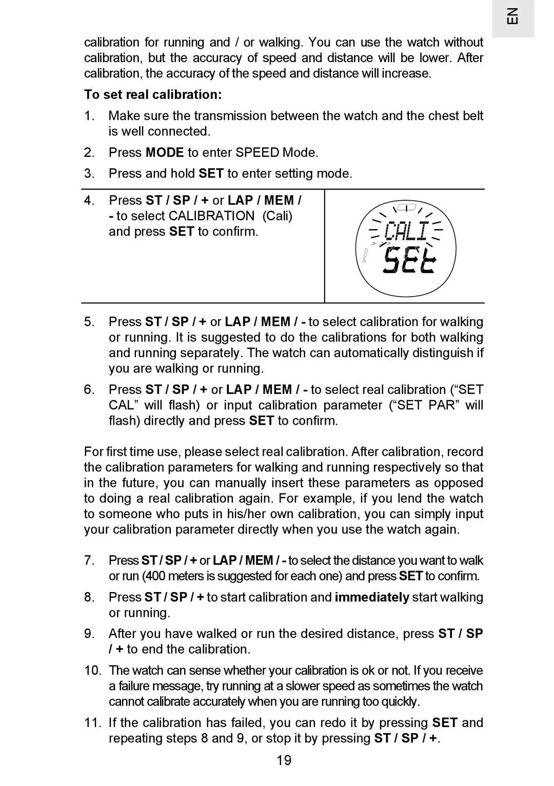 Oregon Scientific SE300 manual To set real calibration 