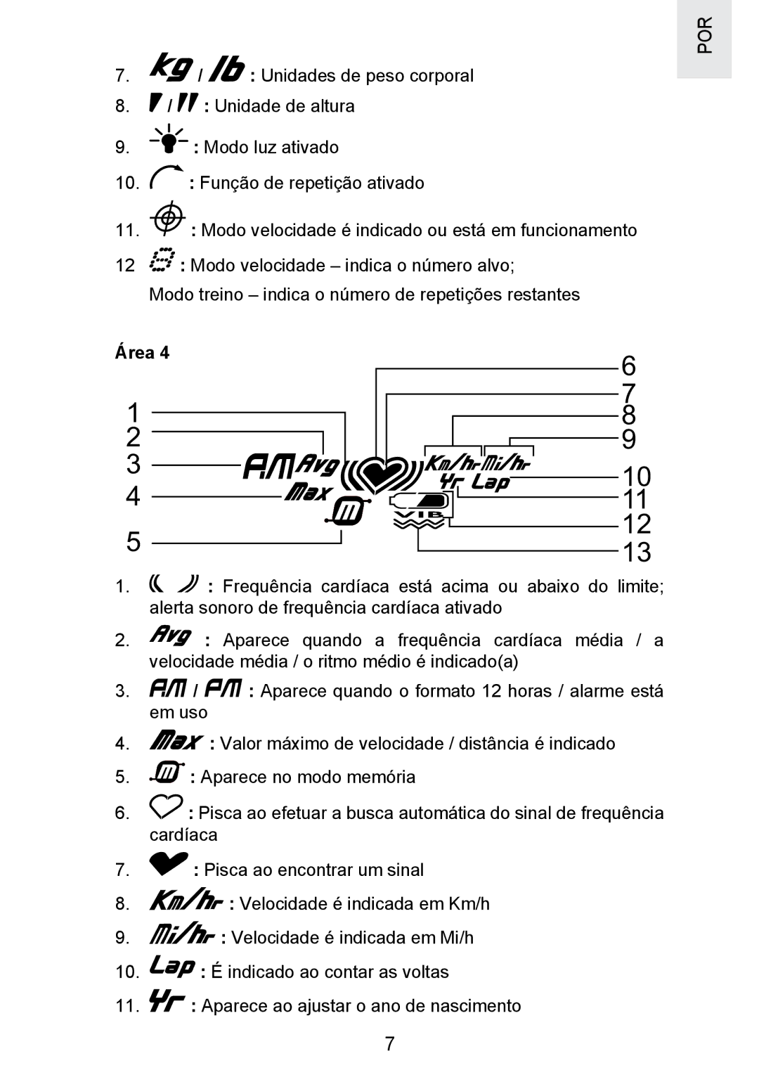 Oregon Scientific SE300 manual Área 