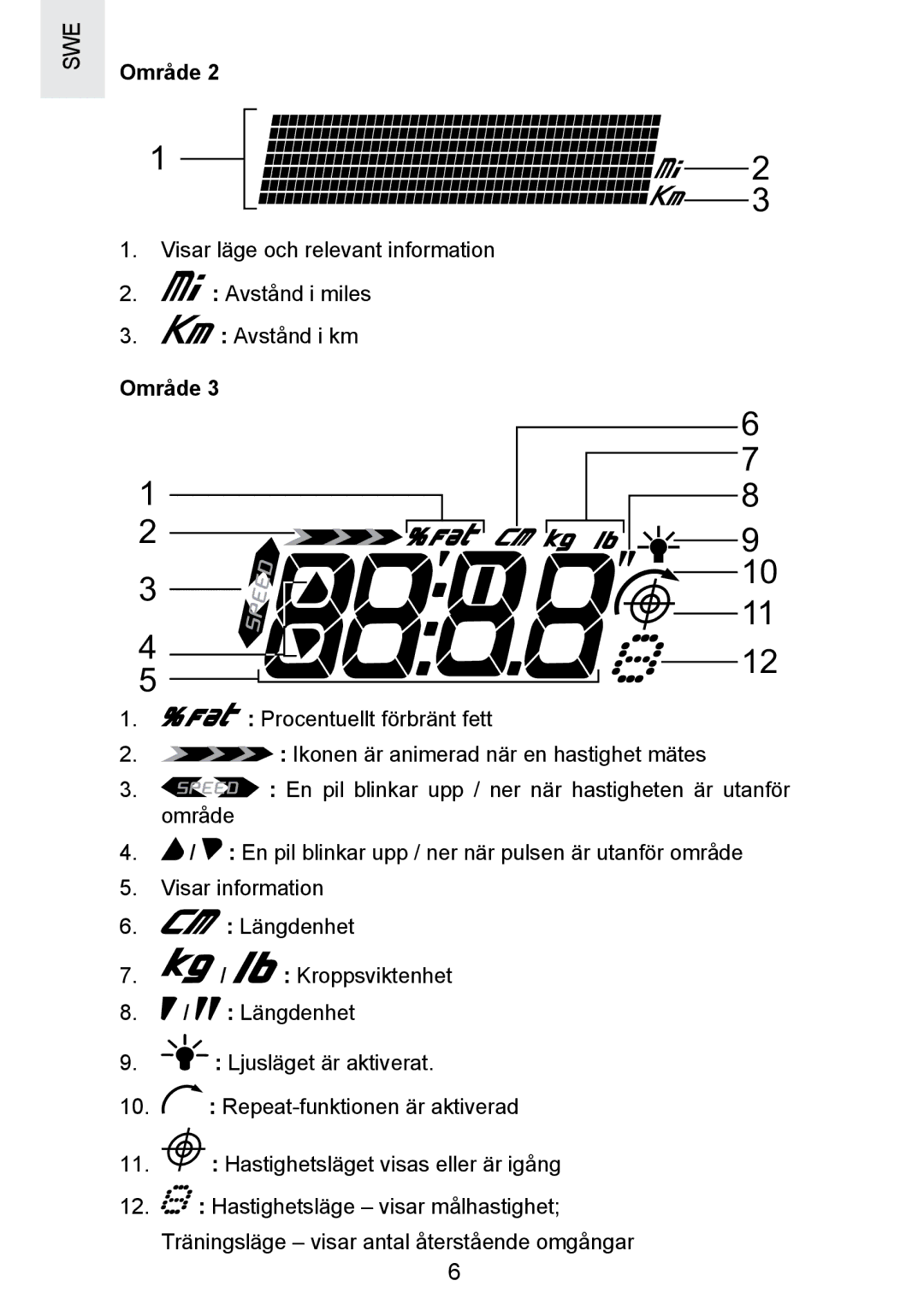 Oregon Scientific SE300 manual Område 