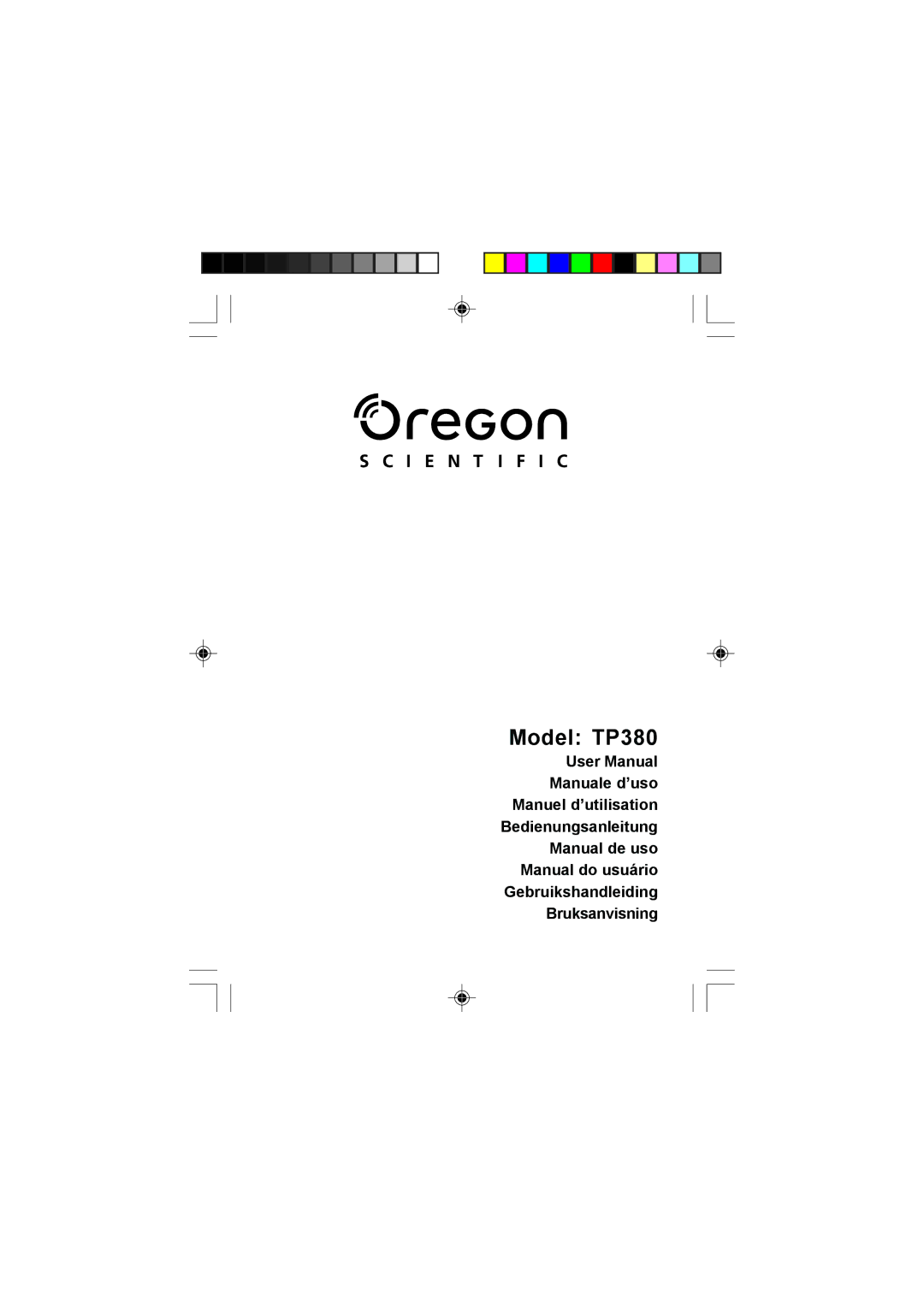 Oregon Scientific user manual Model TP380 