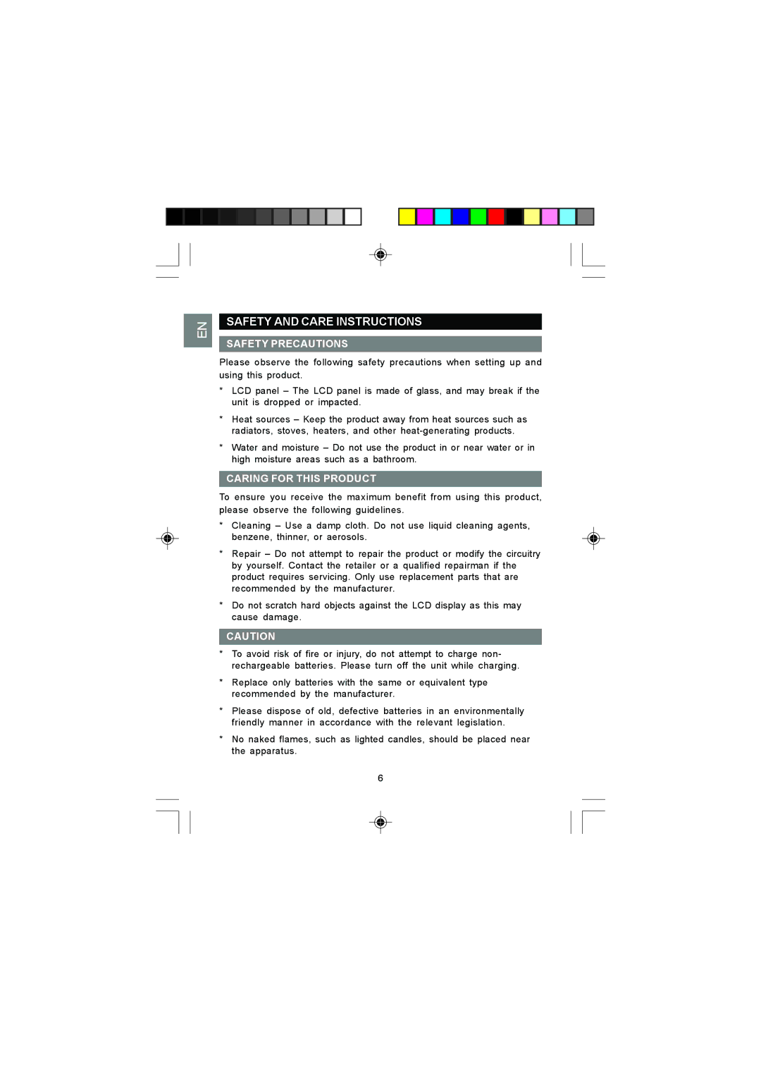 Oregon Scientific TP380 user manual Safety and Care Instructions, Safety Precautions, Caring for this Product 