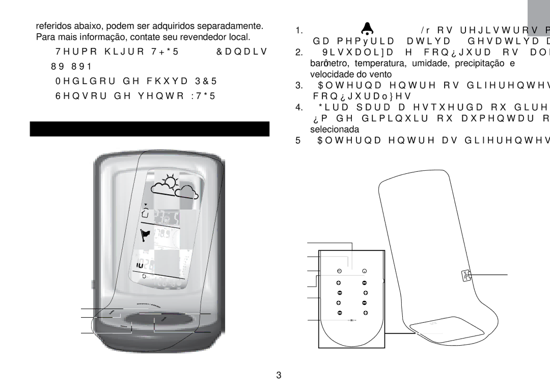 Oregon Scientific WMR100TH user manual Visão Geral 