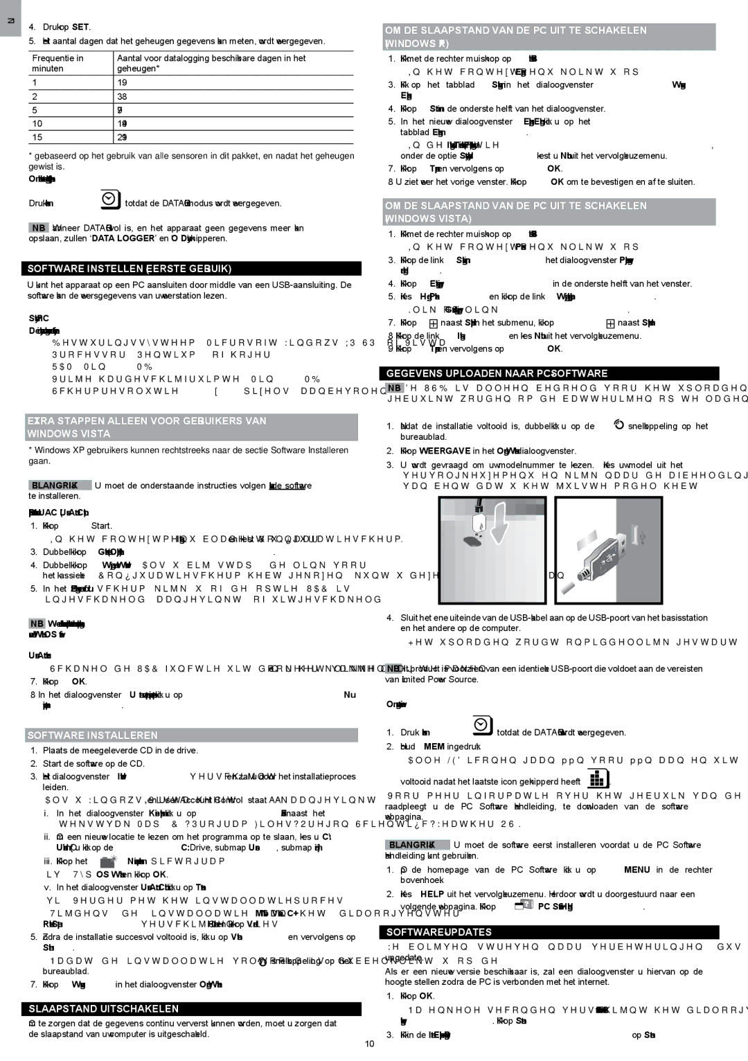 Oregon Scientific WMR200 manual Software Instellen Eerste Gebruik, Extra Stappen Alleen Voor Gebruikers VAN Windows Vista 