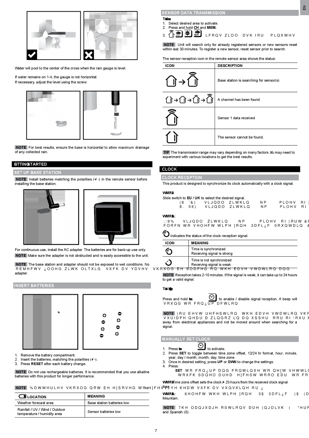 Oregon Scientific WMR200 manual Getting Started SET UP Base Station, Insert Batteries, Sensor Data Transmission 