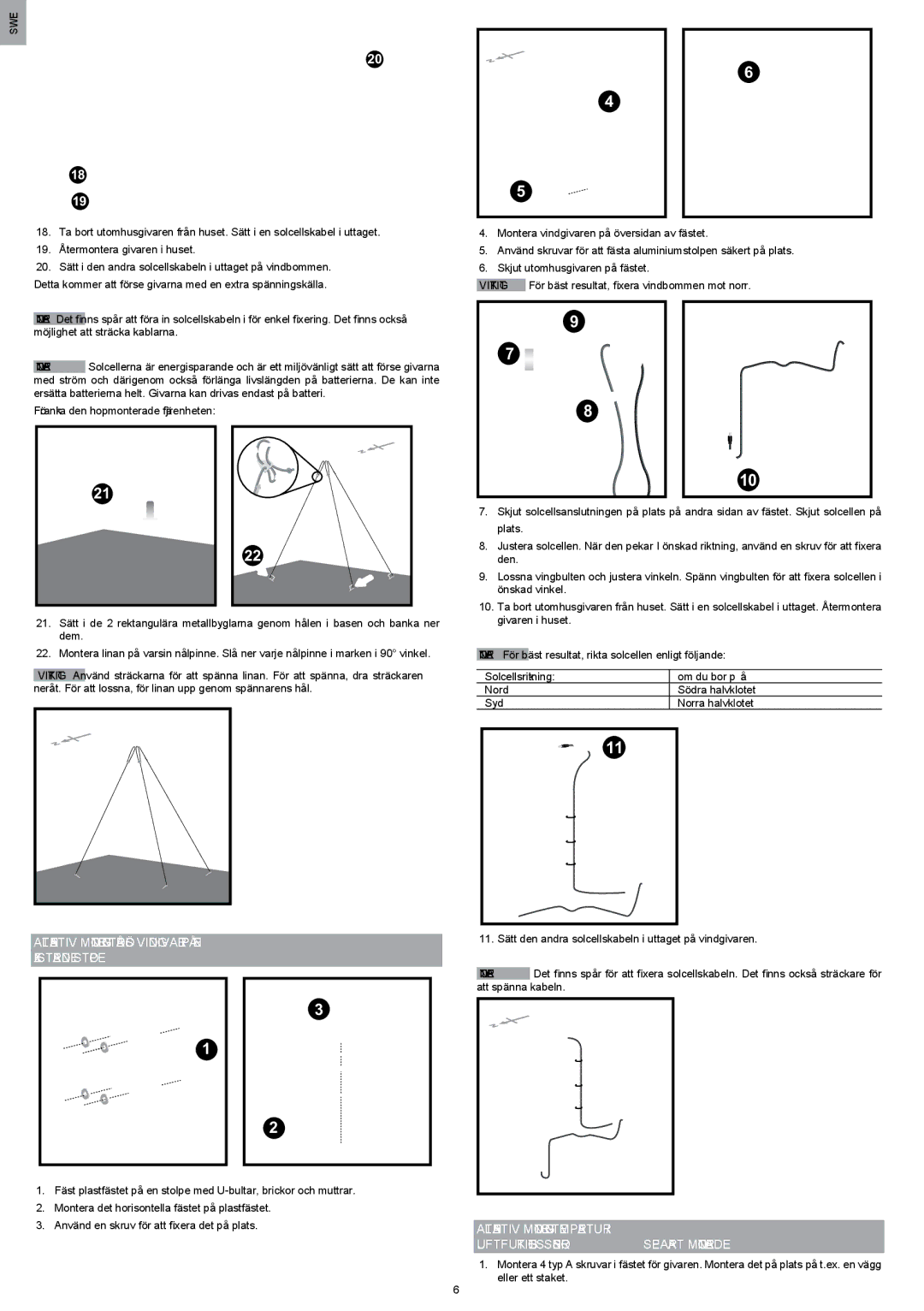 Oregon Scientific WMR200 manual Förankra den hopmonterade fjärrenheten, Plats, Den, Önskad vinkel 