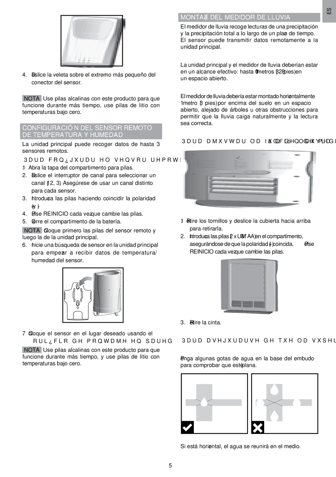 Oregon Scientific WMR80A Configuración DEL Sensor Remoto DE Temperatura Y Humedad, Montaje DEL Medidor DE Lluvia 