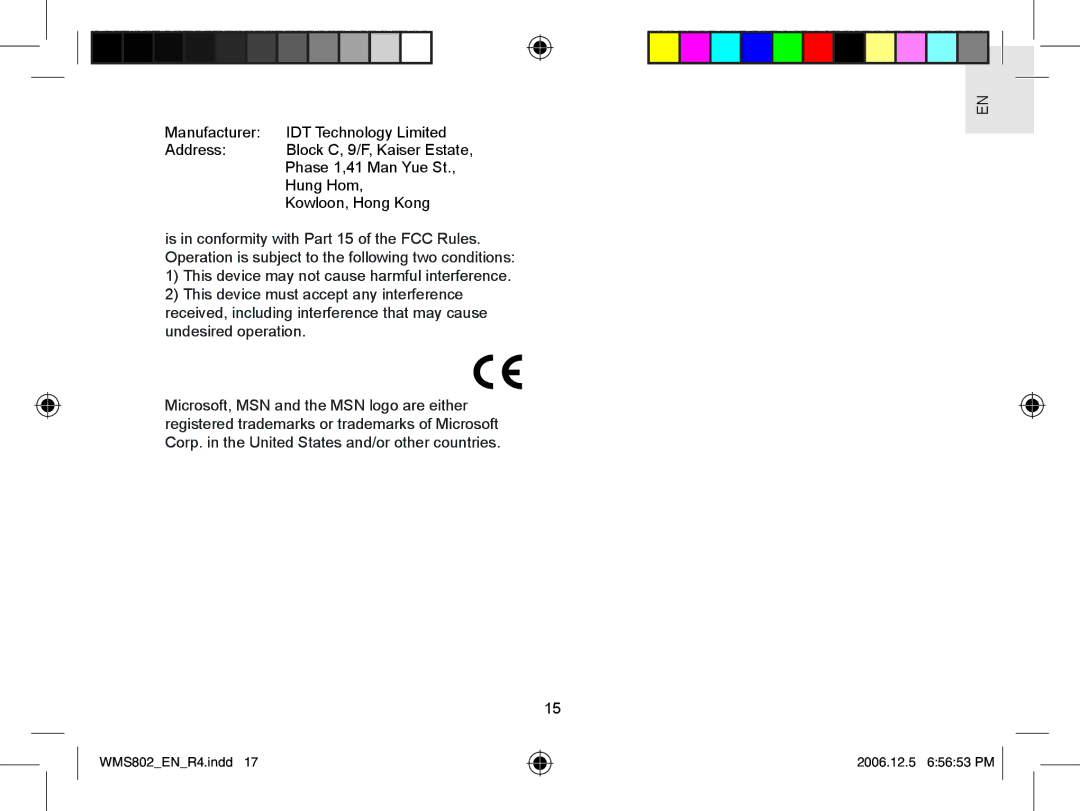 Oregon Scientific user manual WMS802ENR4.indd 2006.12.5 65653 PM 