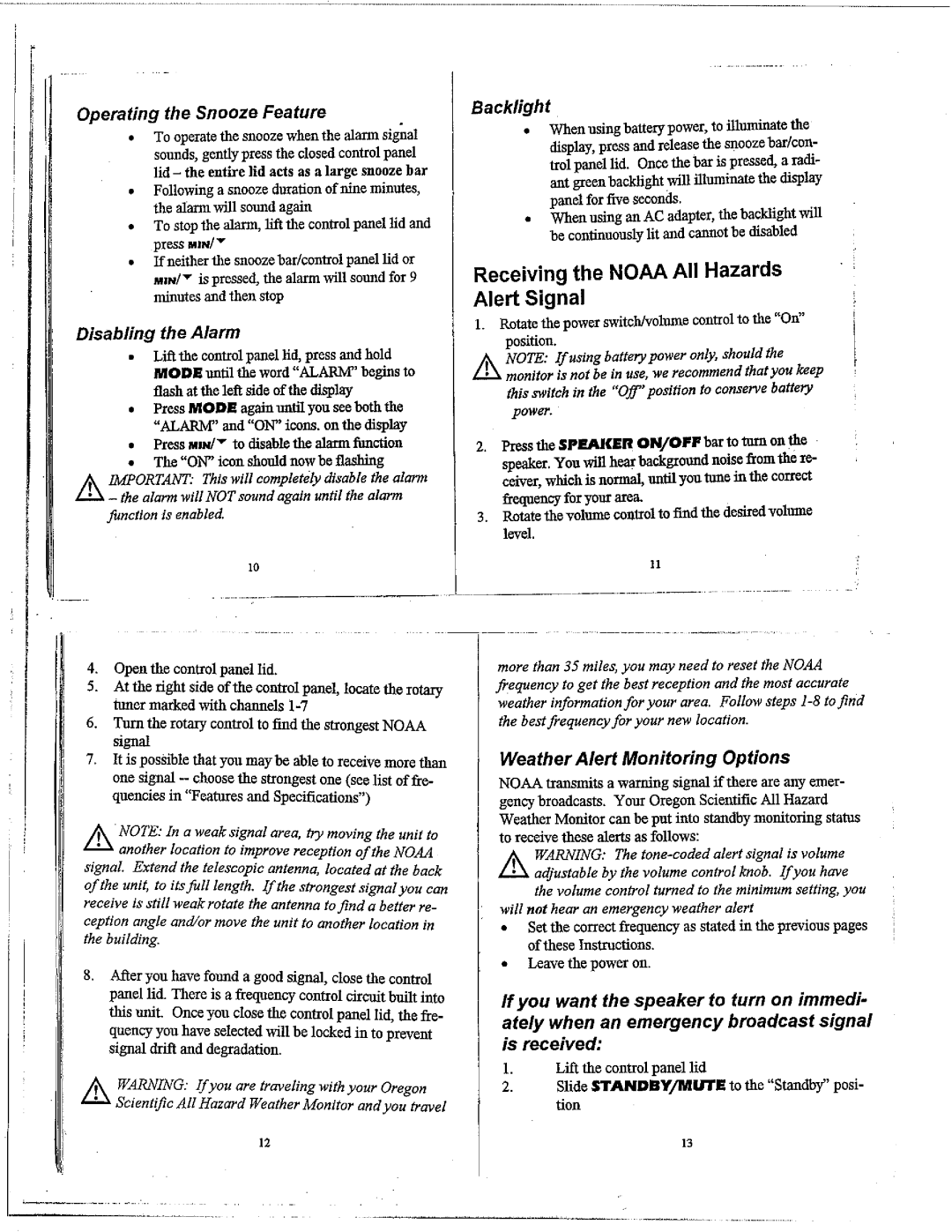 Oregon Scientific WR3000 manual 