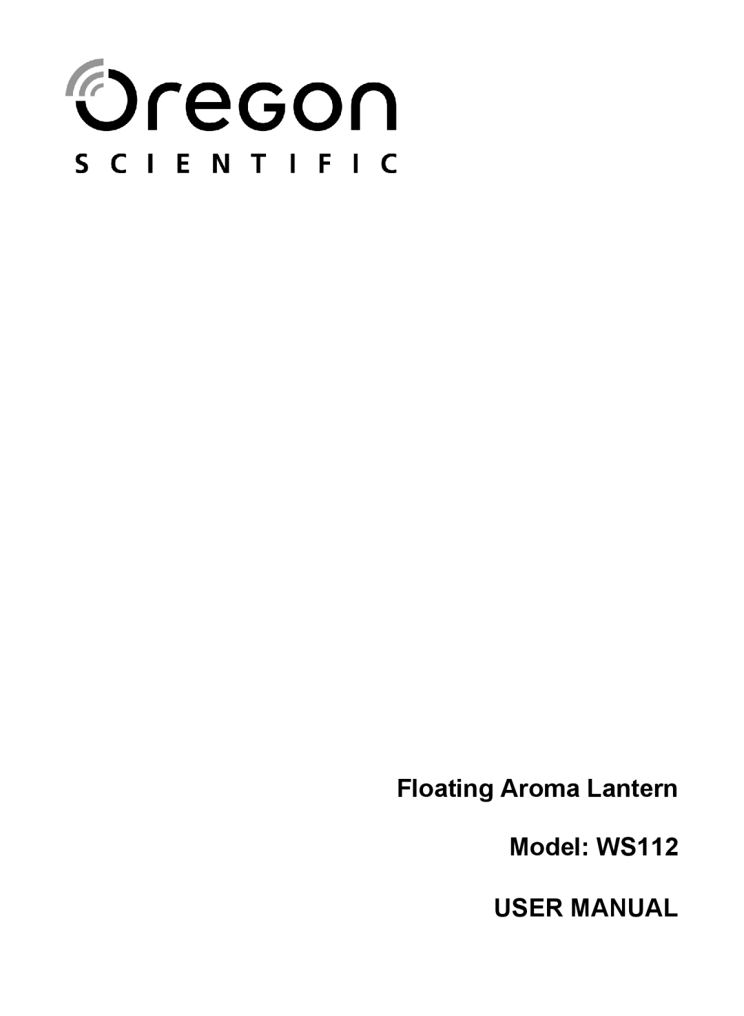 Oregon Scientific user manual Floating Aroma Lantern Model WS112 