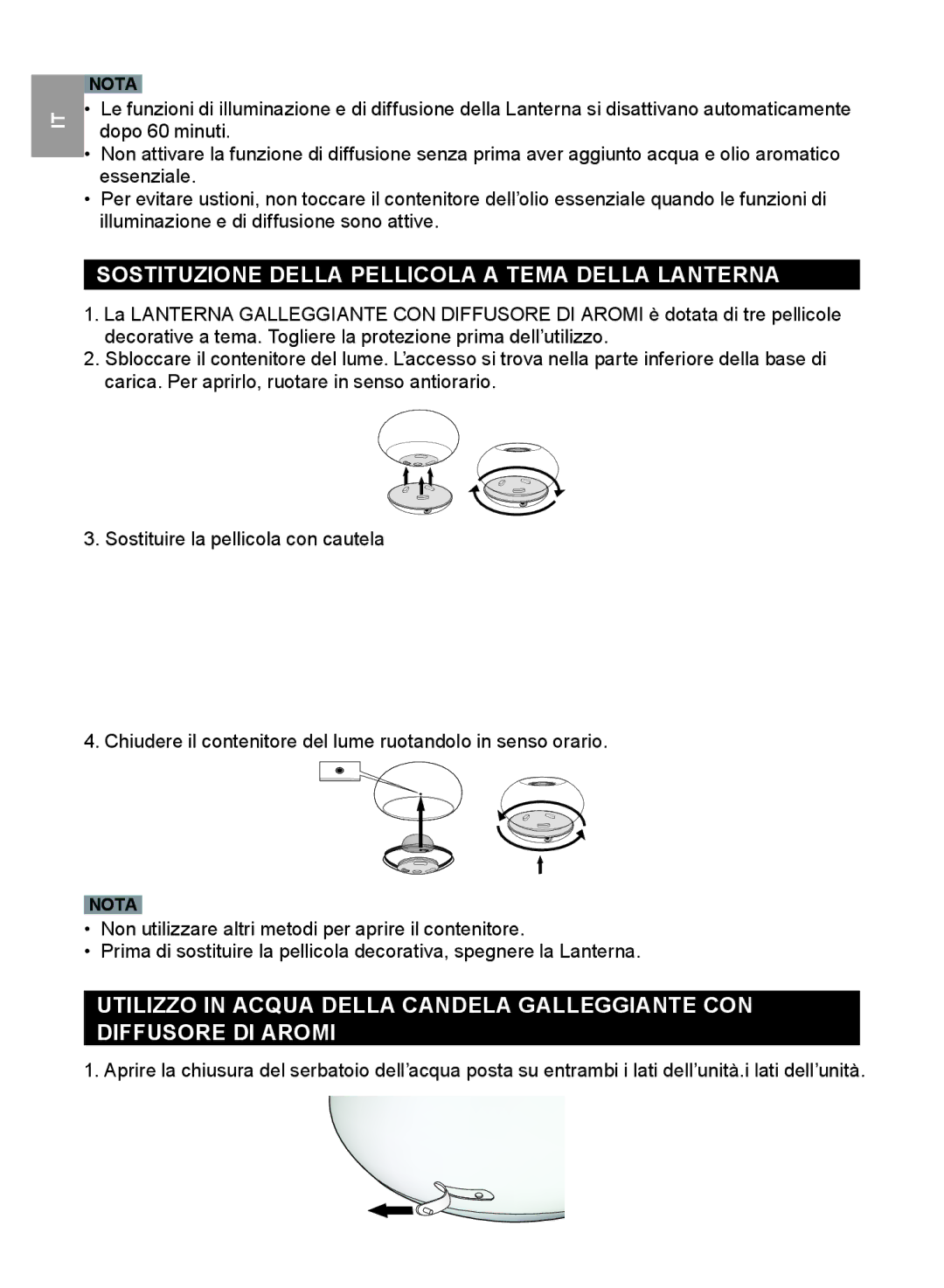 Oregon Scientific WS112 user manual Sostituzione Della Pellicola a Tema Della Lanterna 