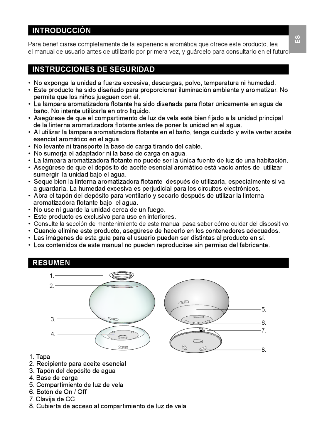 Oregon Scientific WS112 user manual Introducción, Instrucciones DE Seguridad, Resumen 