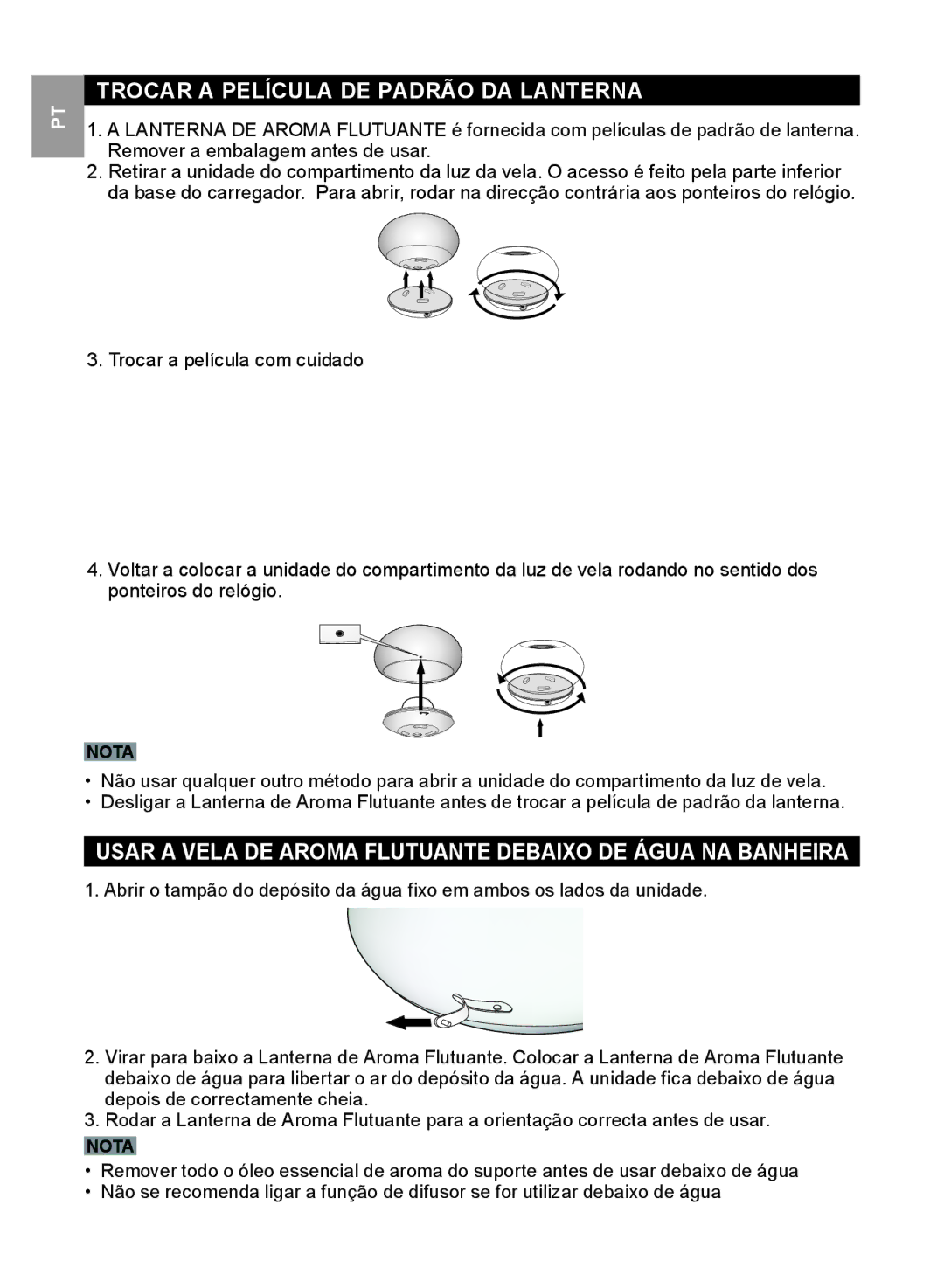 Oregon Scientific WS112 user manual Trocar a Película DE Padrão DA Lanterna 