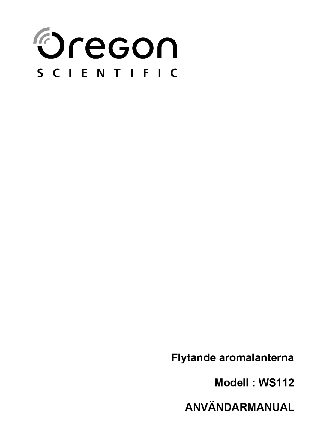 Oregon Scientific WS112 user manual Användarmanual 