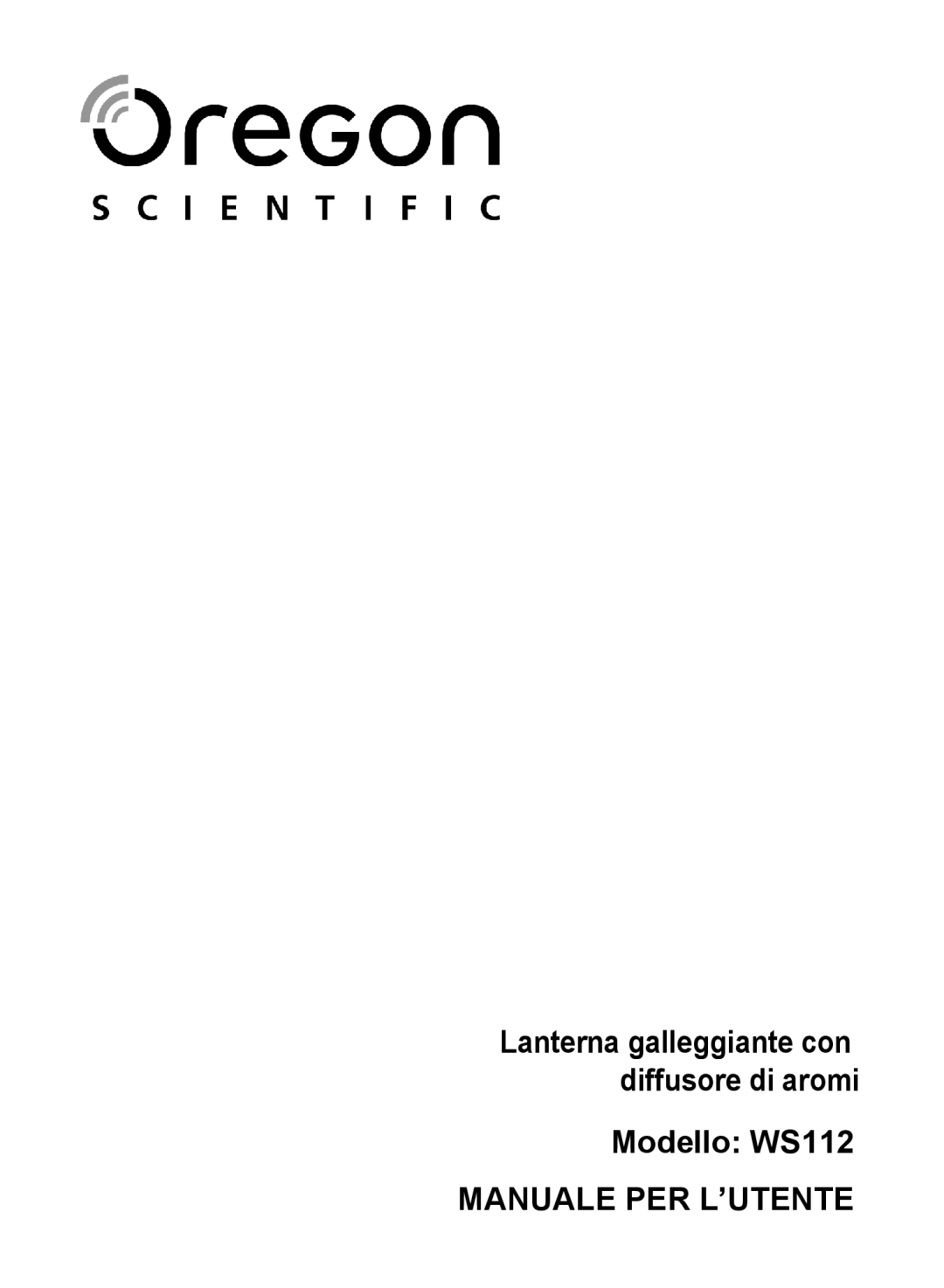 Oregon Scientific WS112 user manual Manuale PER L’UTENTE 