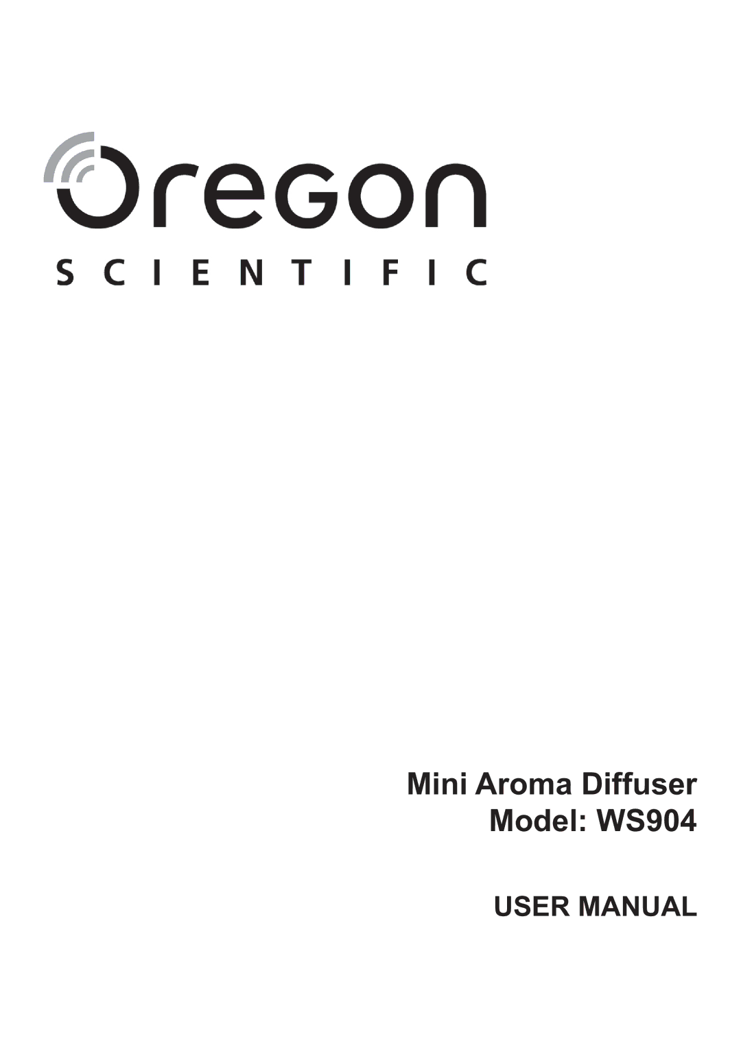 Oregon Scientific user manual Mini Aroma Diffuser Model WS904 