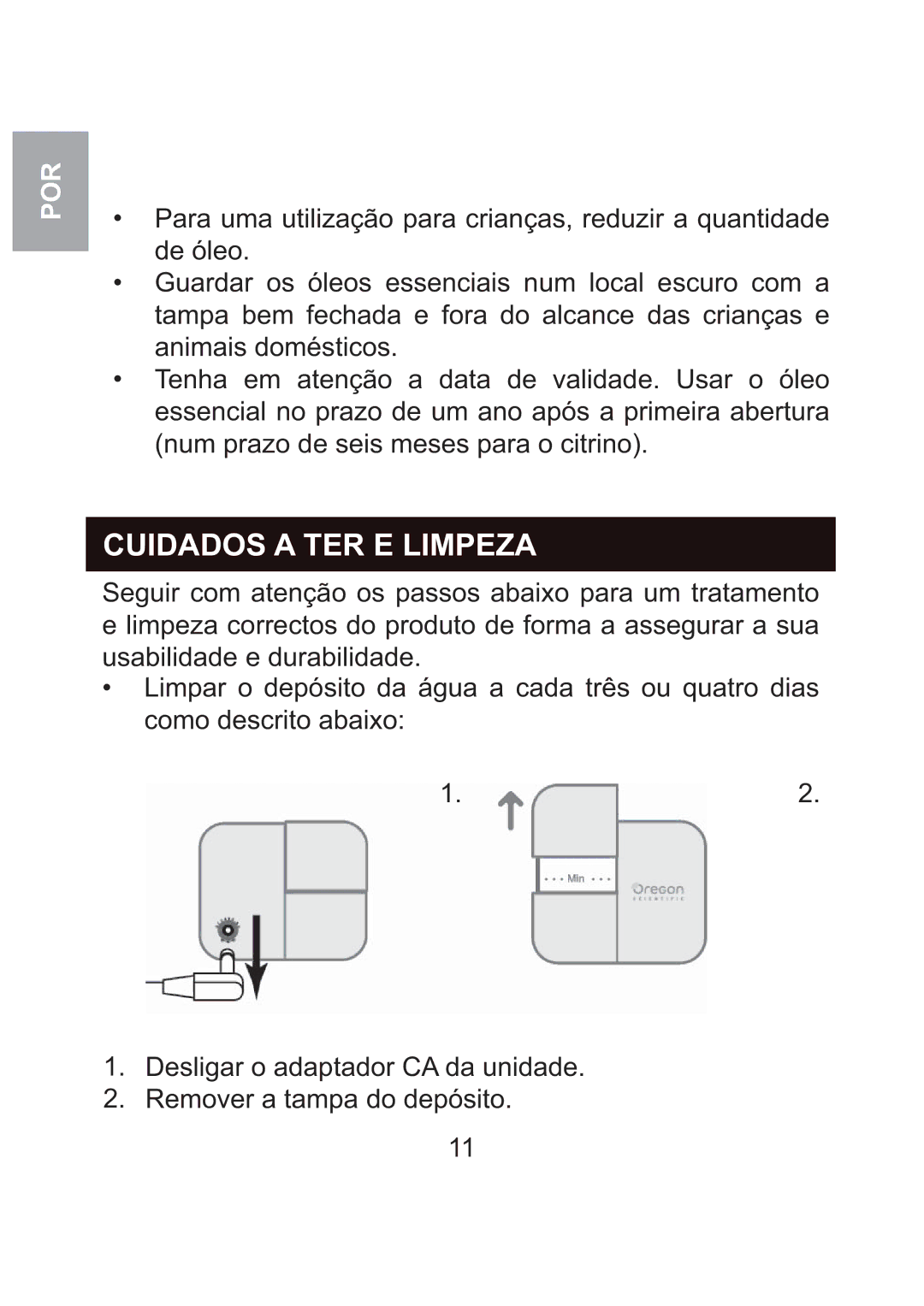 Oregon Scientific WS904 user manual Cuidados a TER E Limpeza 