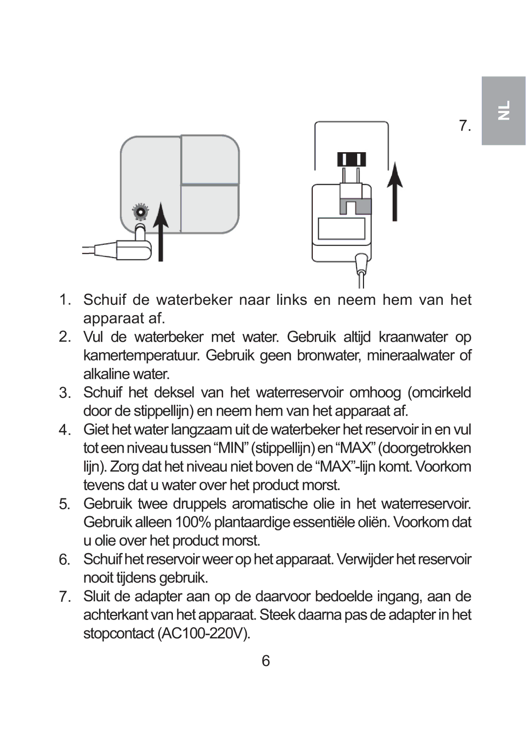 Oregon Scientific WS904 user manual Tevens dat u water over het product morst 