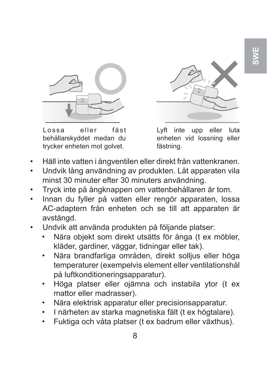 Oregon Scientific WS904 user manual Swe 