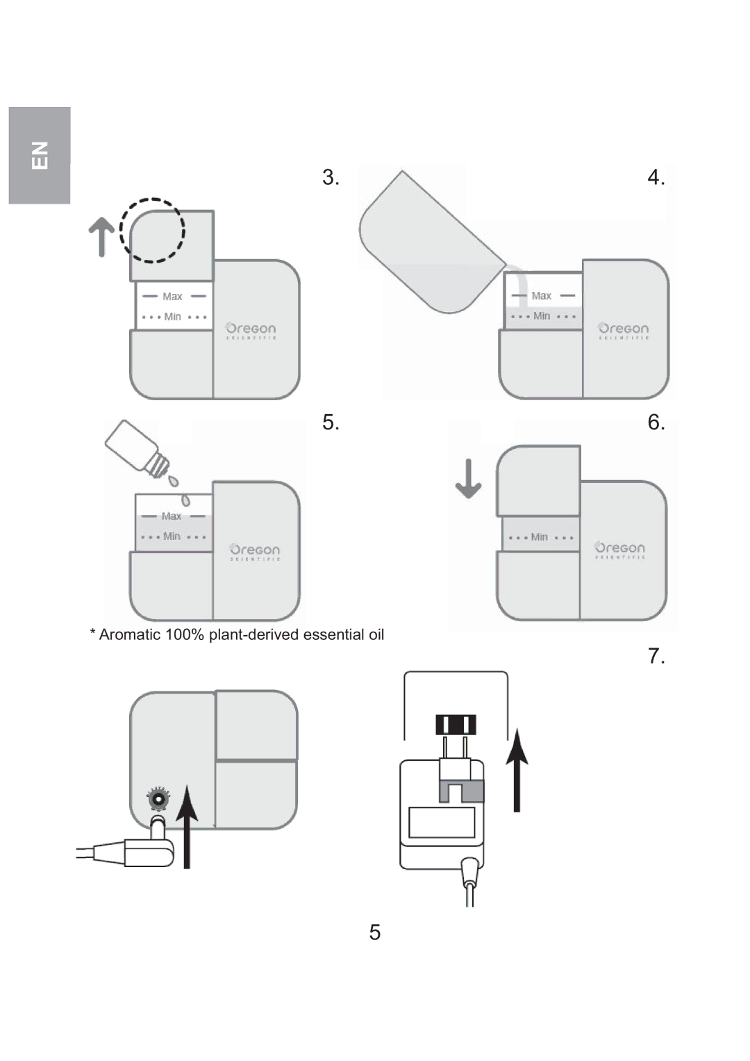 Oregon Scientific WS904 user manual Aromatic 100% plant-derived essential oil 