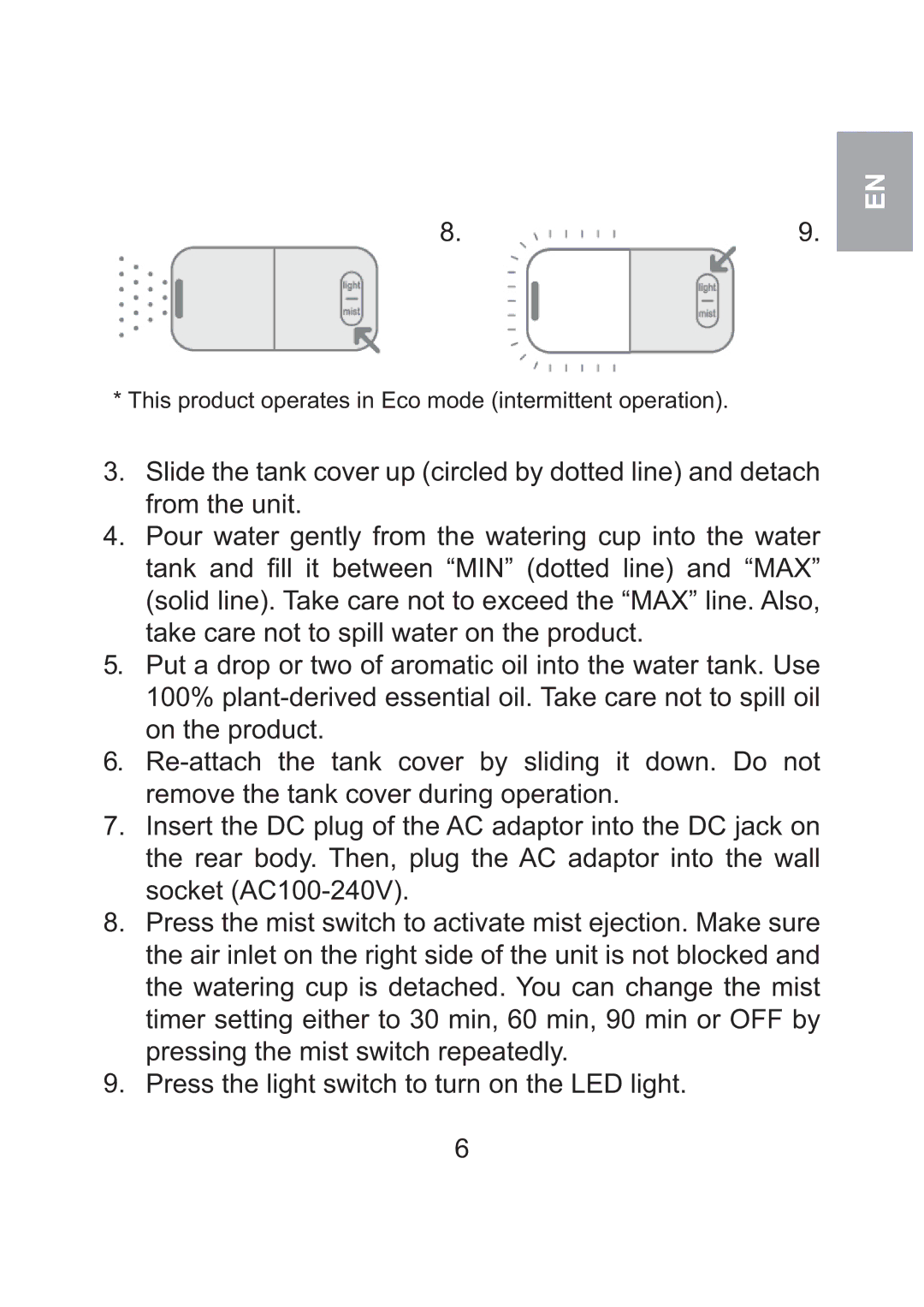 Oregon Scientific WS904 user manual This product operates in Eco mode intermittent operation 