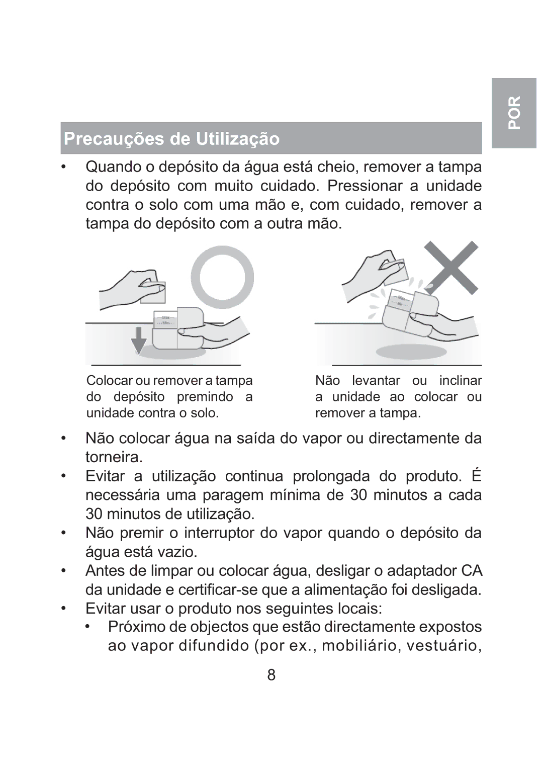 Oregon Scientific WS904 user manual Precauções de Utilização 