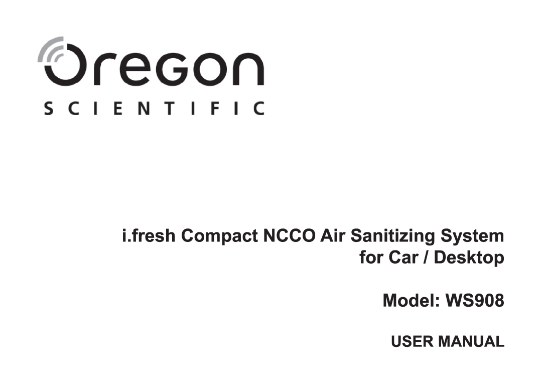 Oregon Scientific user manual Model WS908 