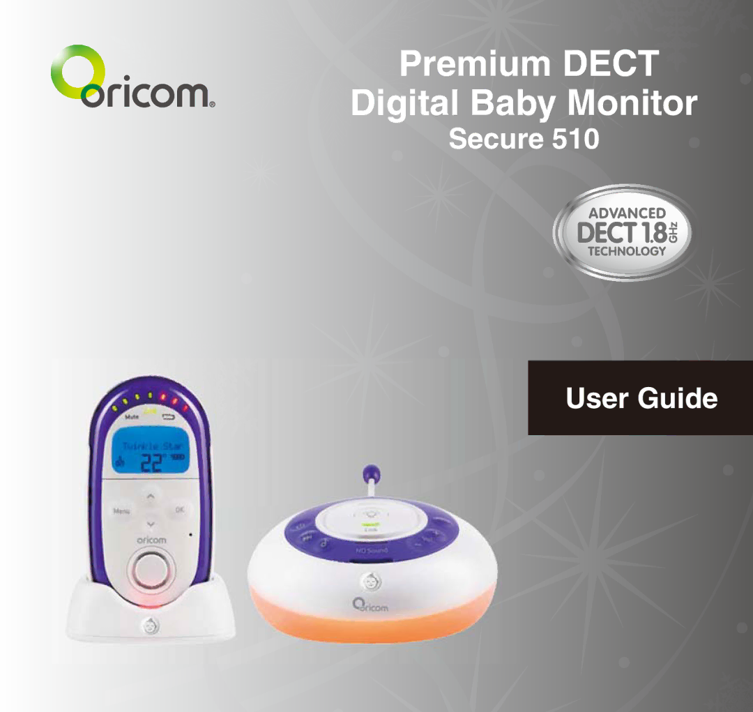 Oricom 510 manual Premium Dect Digital Baby Monitor 