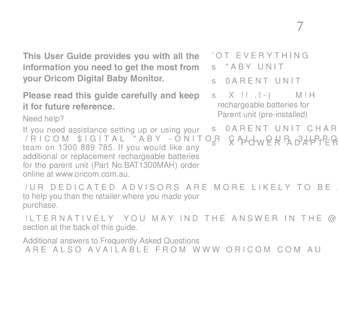 Oricom 510 manual Getting Started, Additional answers to Frequently Asked Questions, Otoeverything 