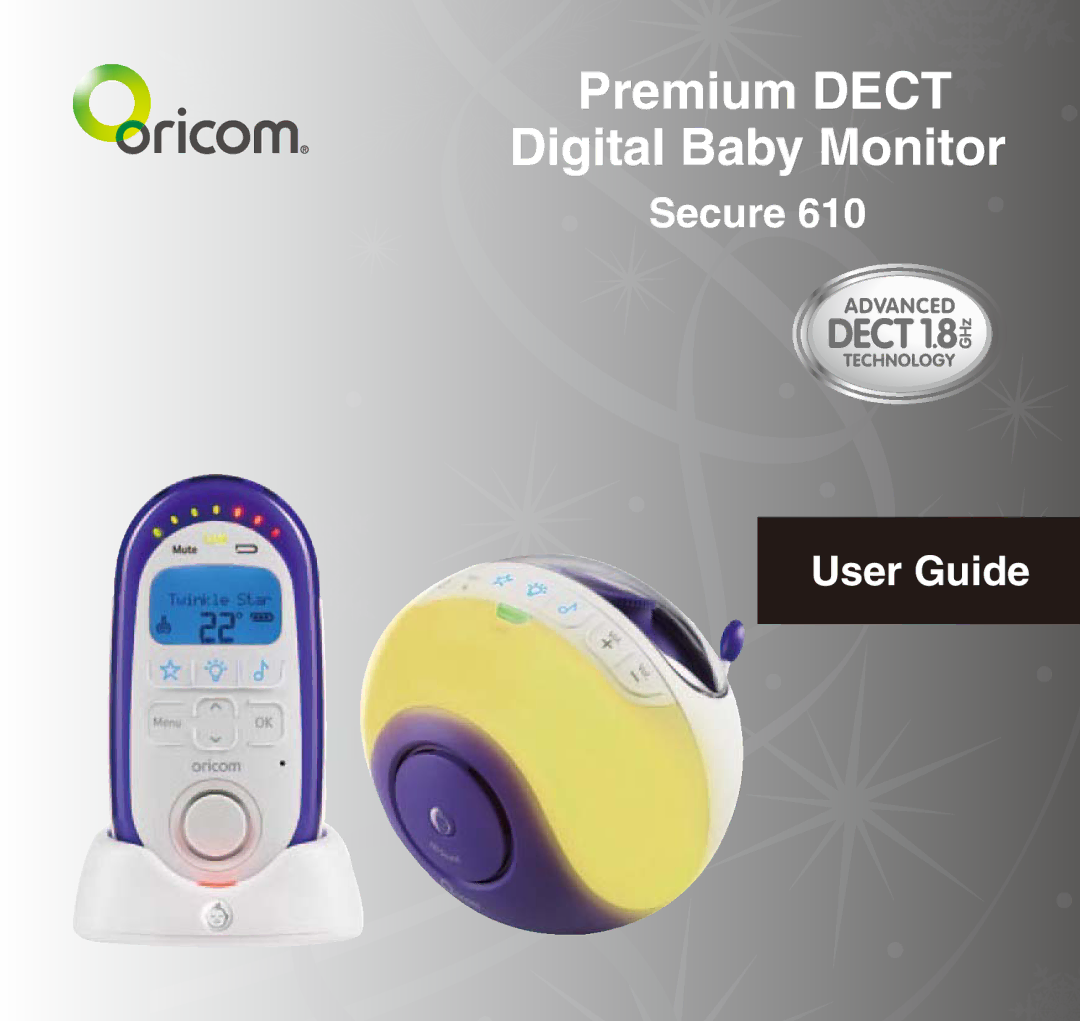 Oricom 610 manual Premium Dect Digital Baby Monitor 