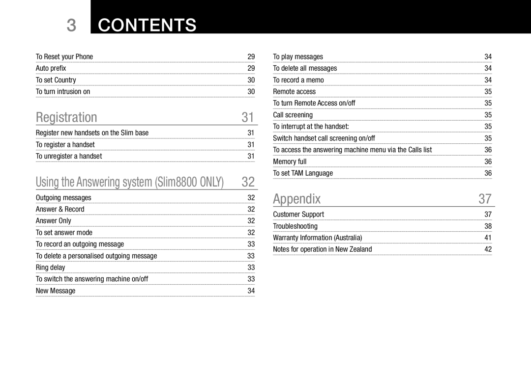 Oricom 8000, 8800 manual Appendix 