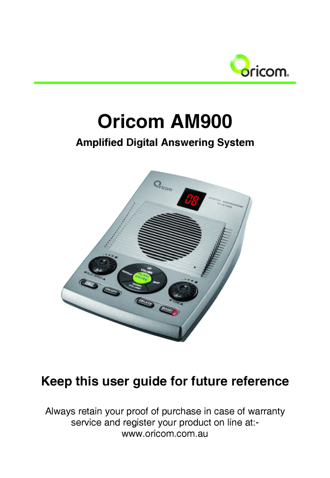 Oricom warranty Oricom AM900 