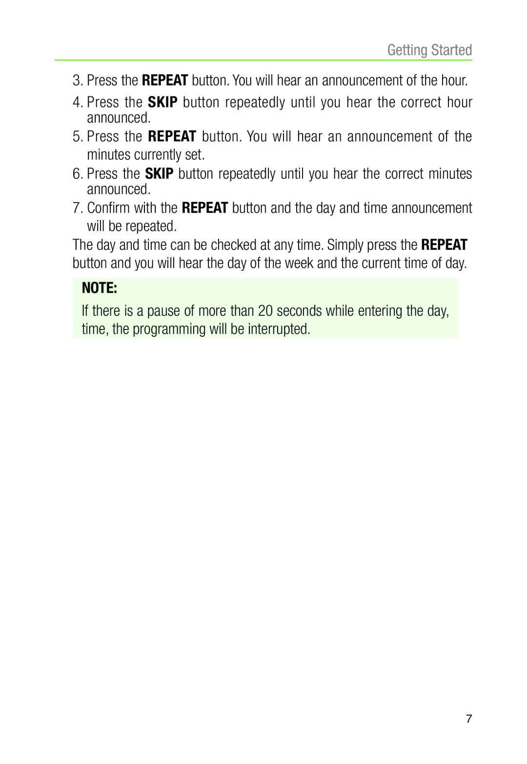 Oricom AM900 warranty Getting Started 